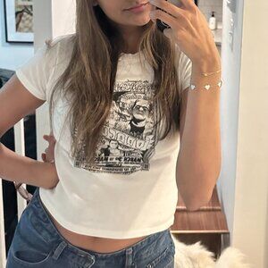 White Brandy Fitted T-shirt